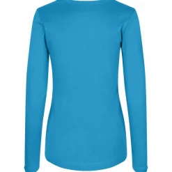 Best ID Interlock Dame Langærmet t-shirt - Turkis