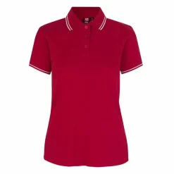 Best ID Kontrast Dame Polo - Red