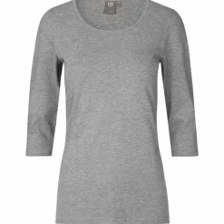 Discount ID Stretch Dame Trøje m. stretch - Grå Melange