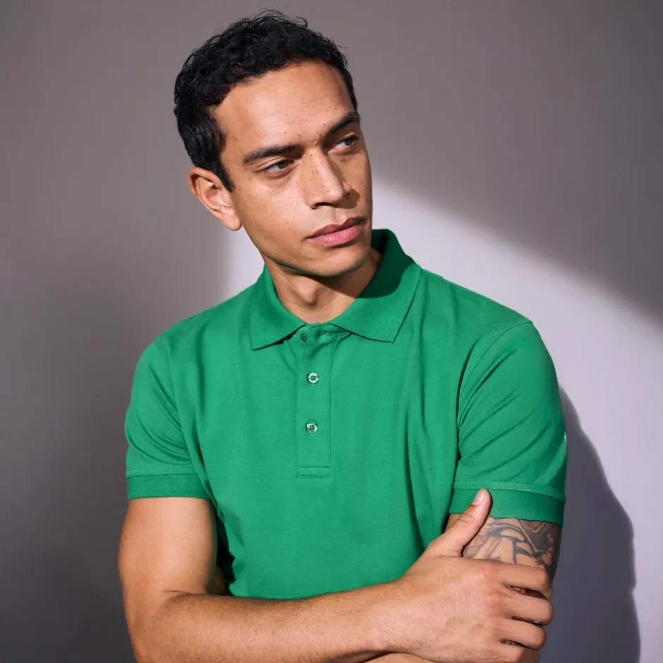 Clearance ID Stretch Herre Polo - Green