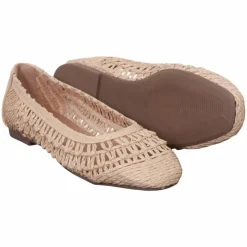 Discount Ideal Shoes Dame Ballerina - Beige