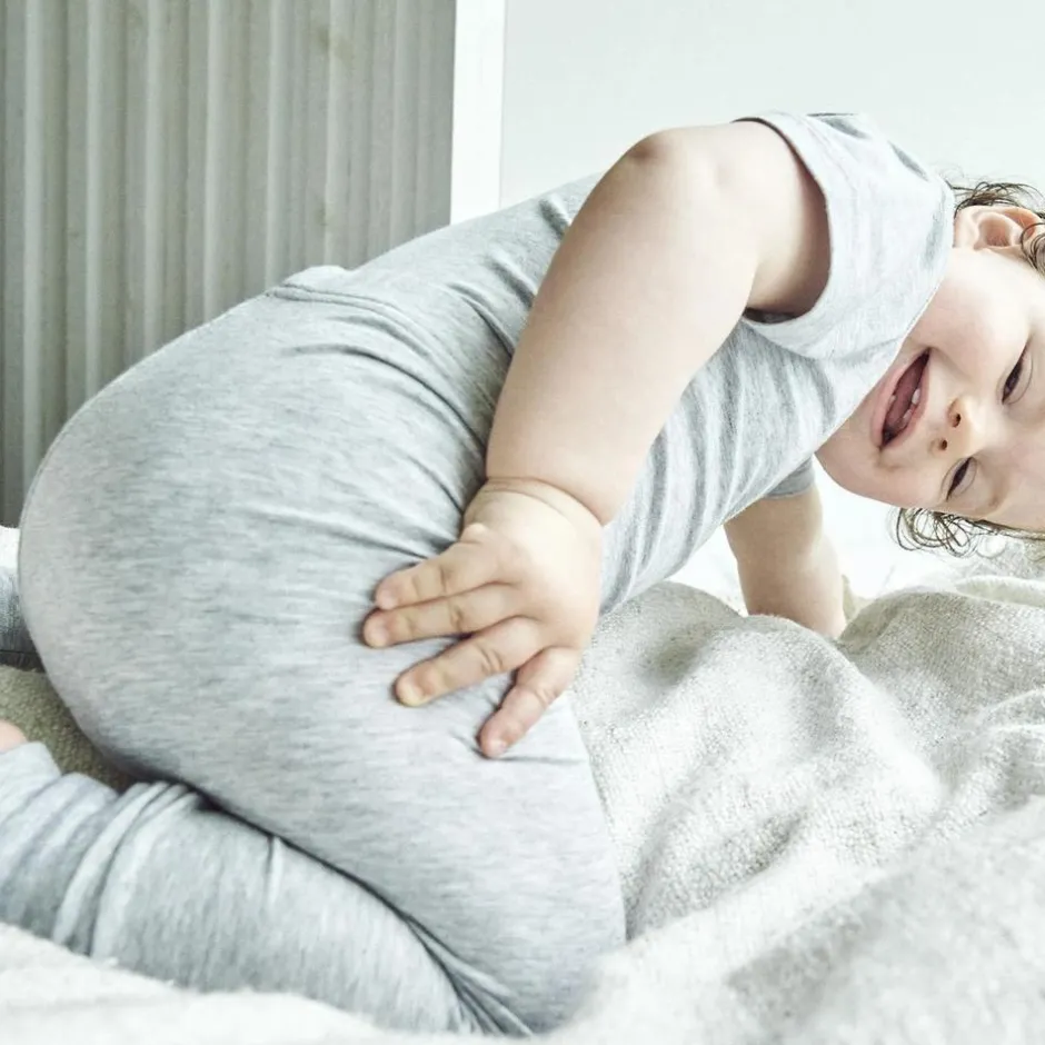 New JBS OF DENMARK Børne Leggings i bambus - Lys grå melange