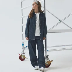 Discount LMTD Børne Skjorte - Dark Blue Denim