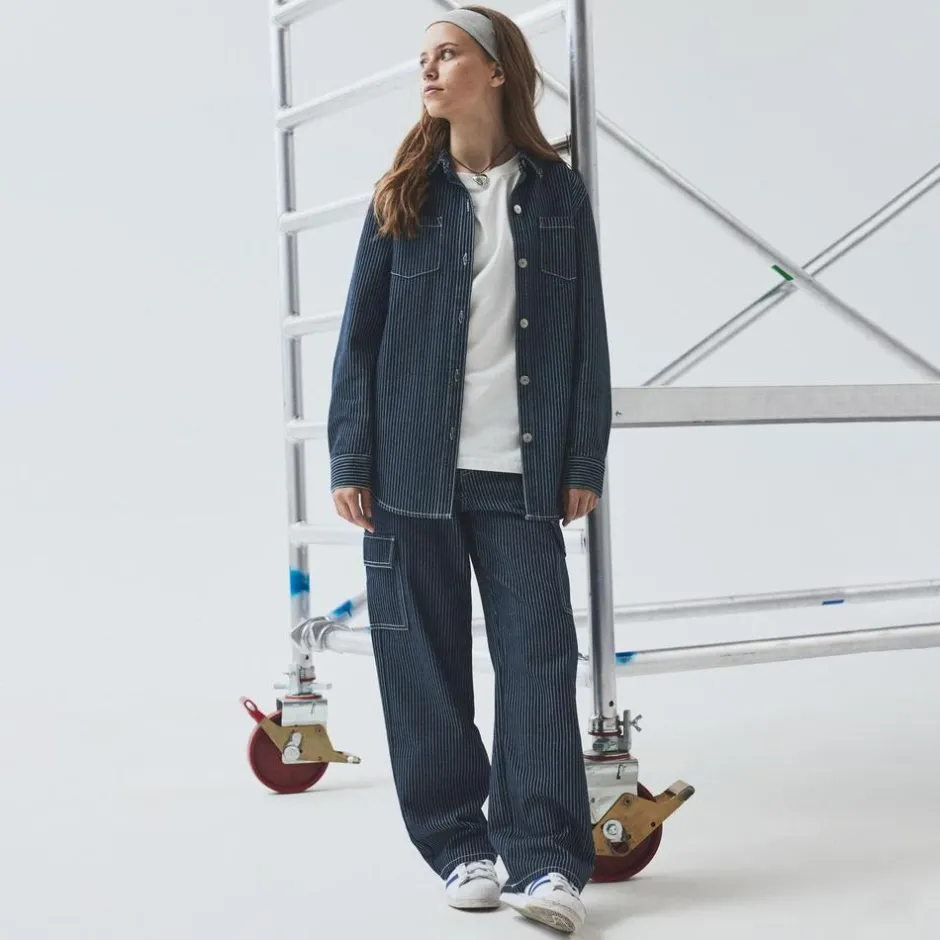 Discount LMTD Børne Skjorte - Dark Blue Denim