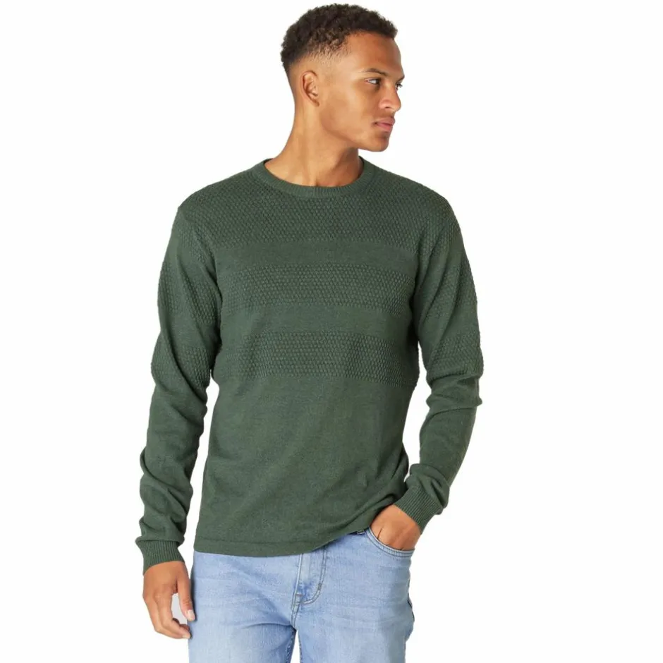 Best Marcus Affleck Herre Striktrøje - Urban Green Mix