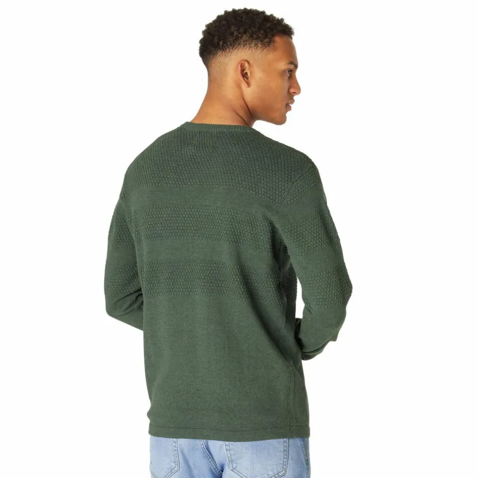 Best Marcus Affleck Herre Striktrøje - Urban Green Mix