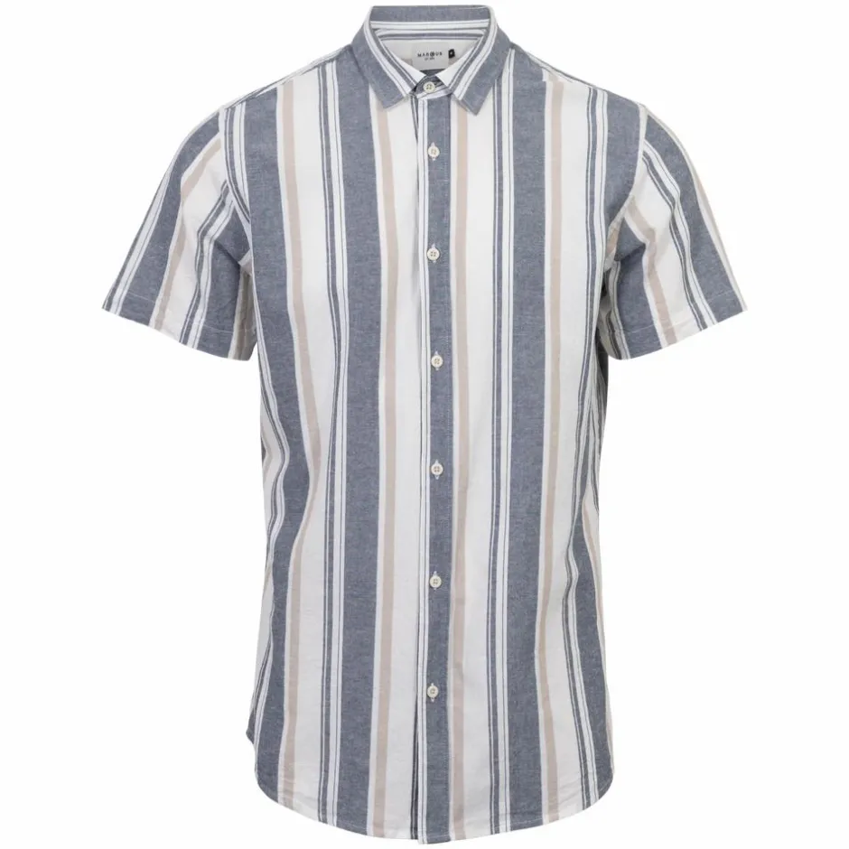 Best Marcus Aggasi Herre Kortærmet skjorte i hørmix - Off white