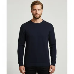 Marcus Langdon Herre Striktrøje - Dark Navy