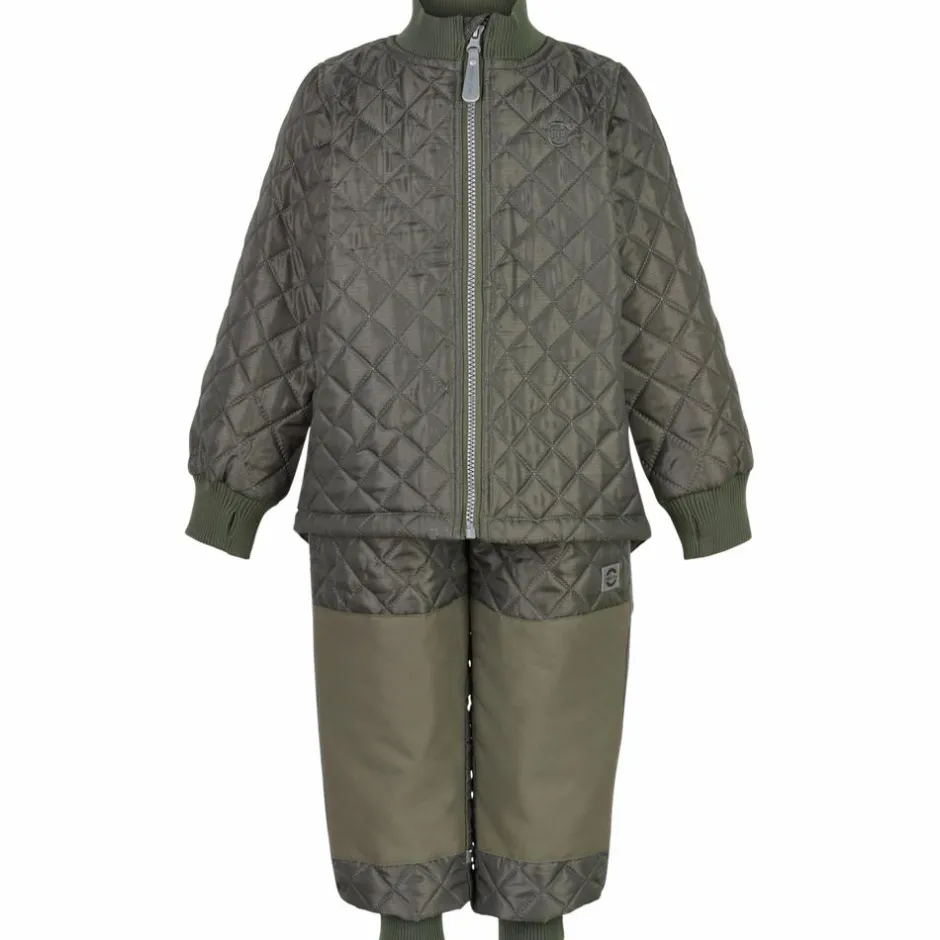 Clearance Mikk-line Drenge Termosæt m. BIONIC-FINISH® ECO coating - Dusty Olive