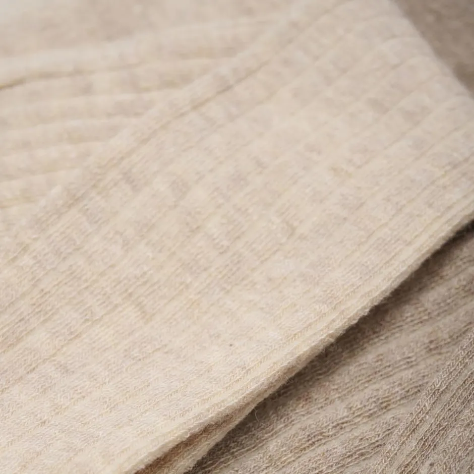 New Minymo Børne Strømpebukser i uldmix - Silver Mink Melange