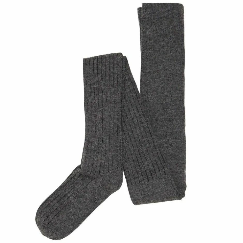 Best Minymo Børne Strømpebukser i uldmix - Grey Melange