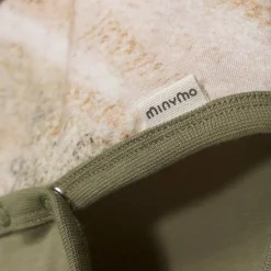 Minymo Mejetærsker Baby Body i økologisk bomuld - Deep Lichen Green