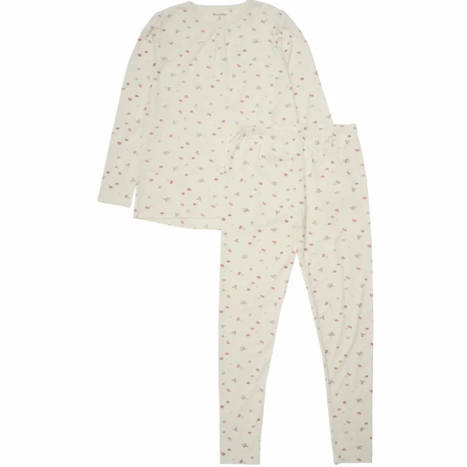 Sale Minymo Pige Nattøjssæt i bambus - Strawberry Ice