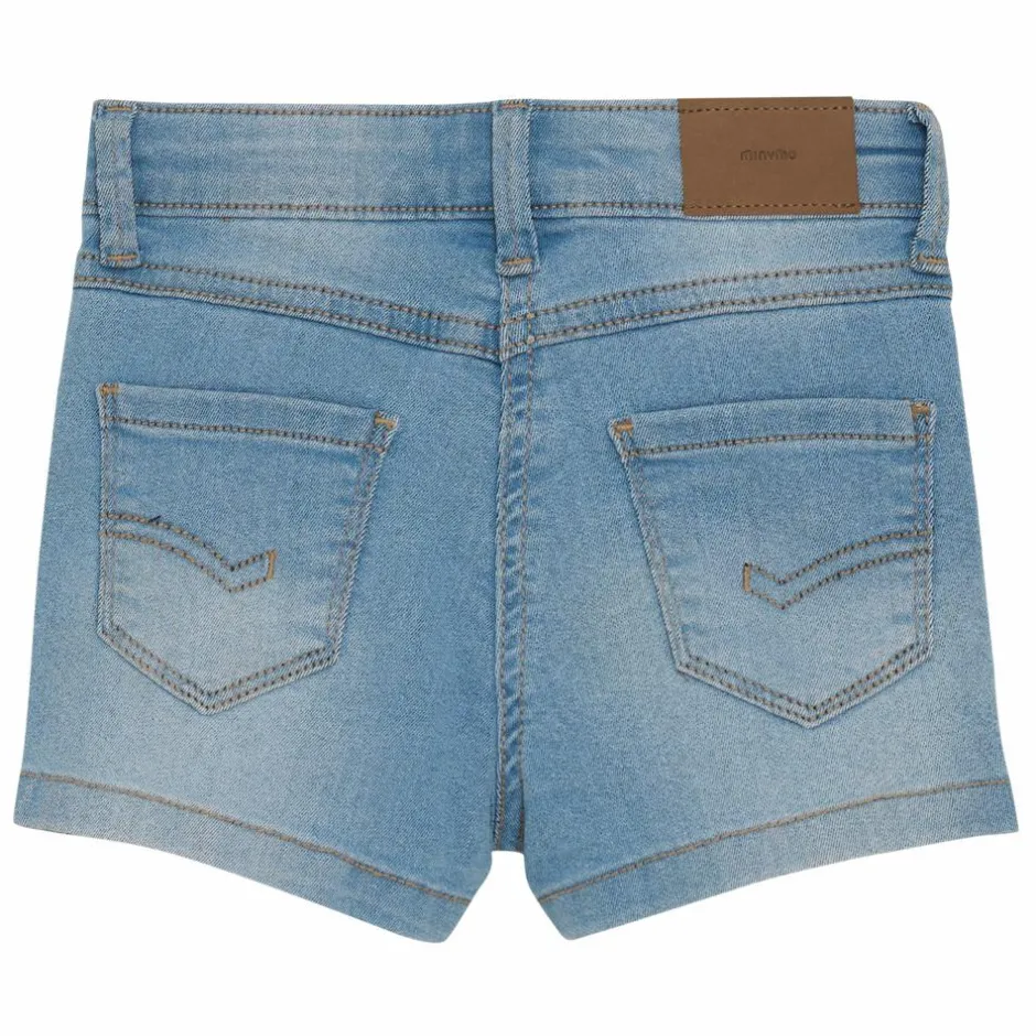 Sale Minymo Pige Shorts i økologisk bomuld - Light Dusty Blue