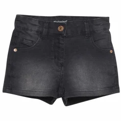 New Minymo Pige Shorts i økologisk bomuld - Grey Black
