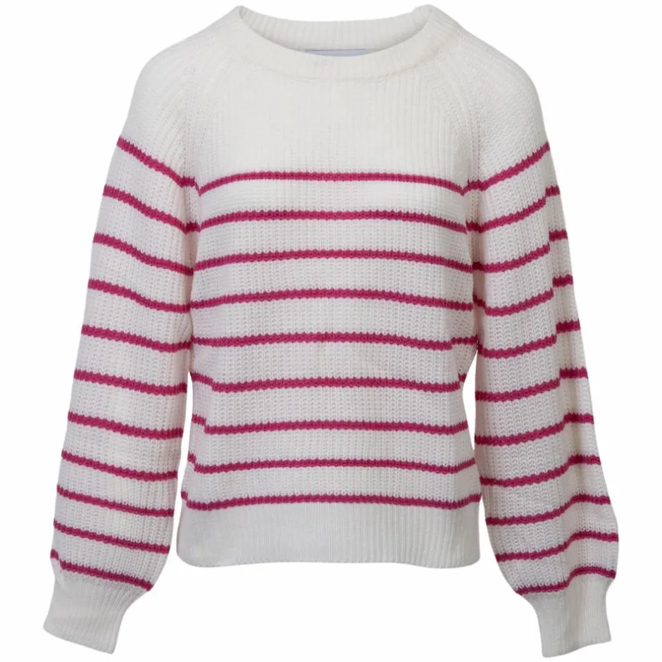 Outlet Moves Cassia Dame Striktrøje - Pink Peacock