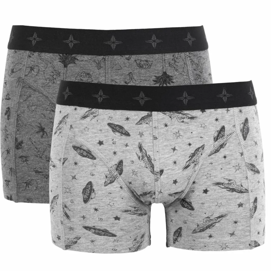 Best N.O.H.R. Uno Drenge Tights - Grey Melange AOP Boy