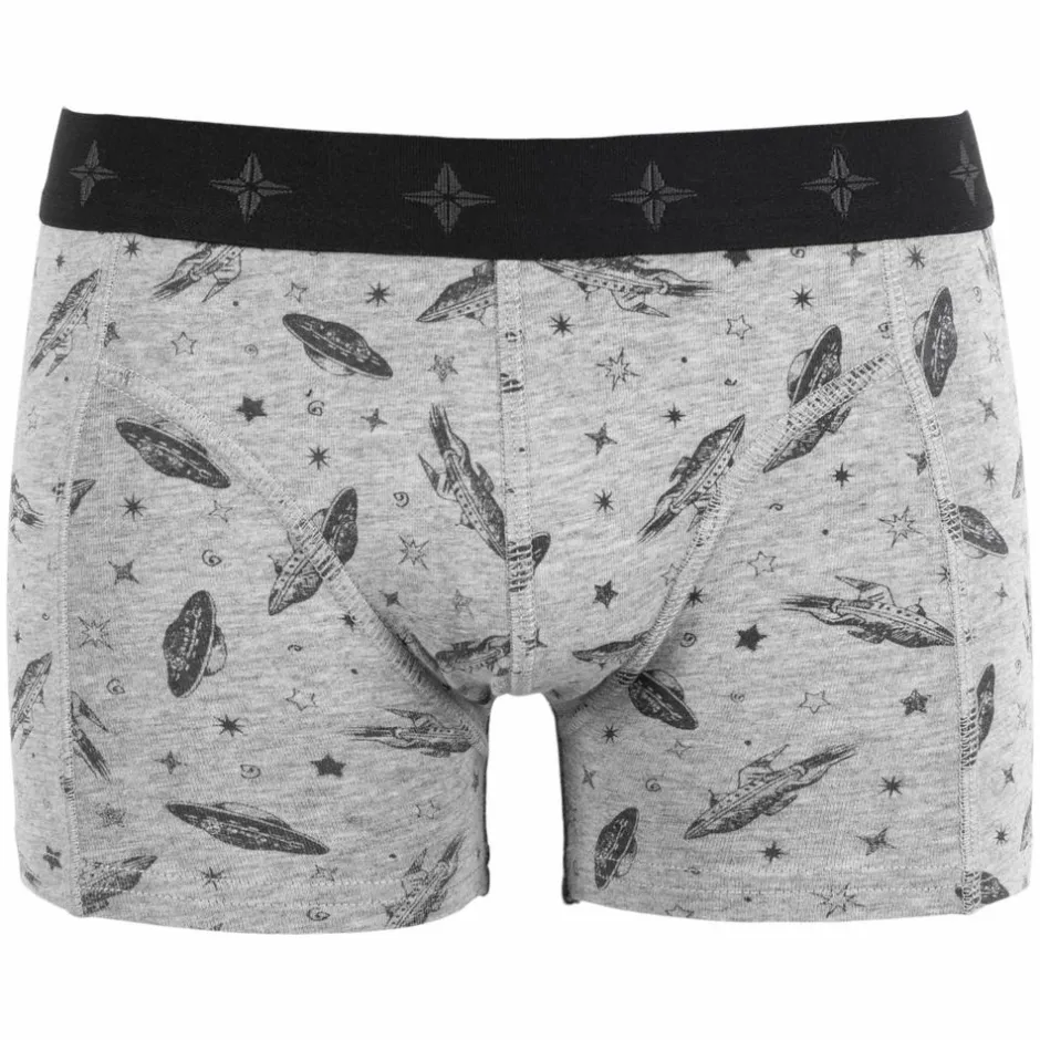 Best N.O.H.R. Uno Drenge Tights - Grey Melange AOP Boy