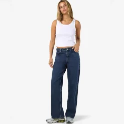 New Noisy May Alexa Dame Jeans - Dark Blue Denim