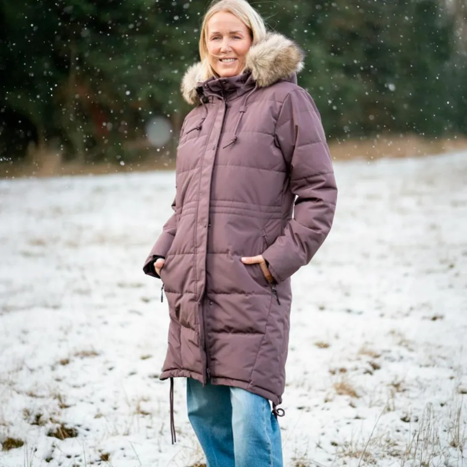 Nordic Project 18 Artemis Dame Vinterjakke m. BIONIC-FINISH® ECO coating - Rasin