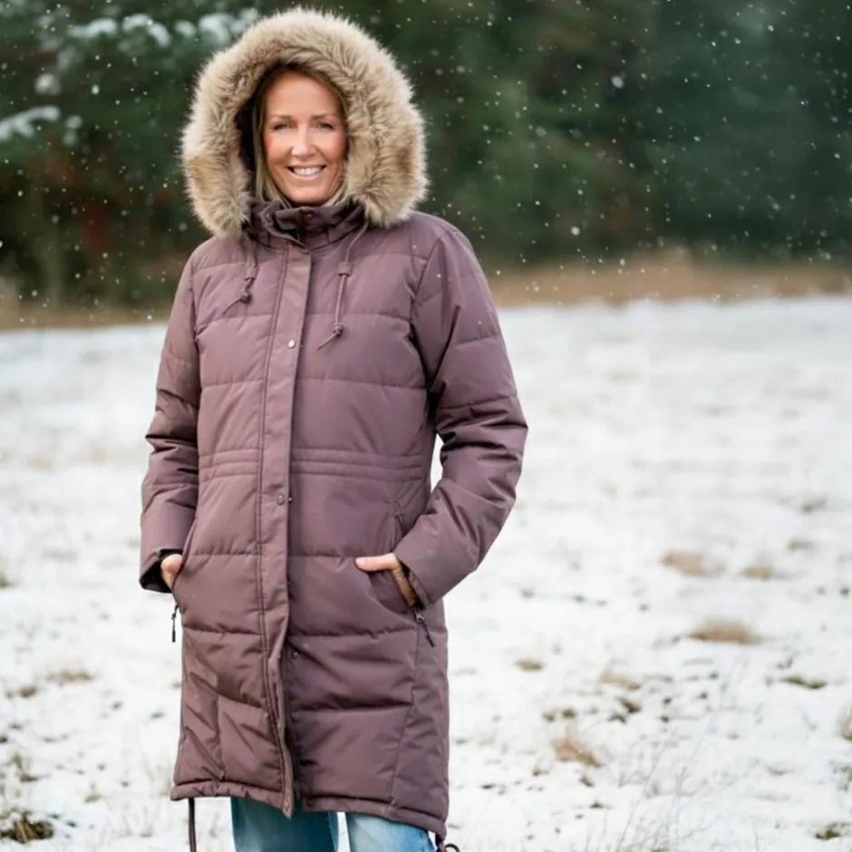 Nordic Project 18 Artemis Dame Vinterjakke m. BIONIC-FINISH® ECO coating - Rasin