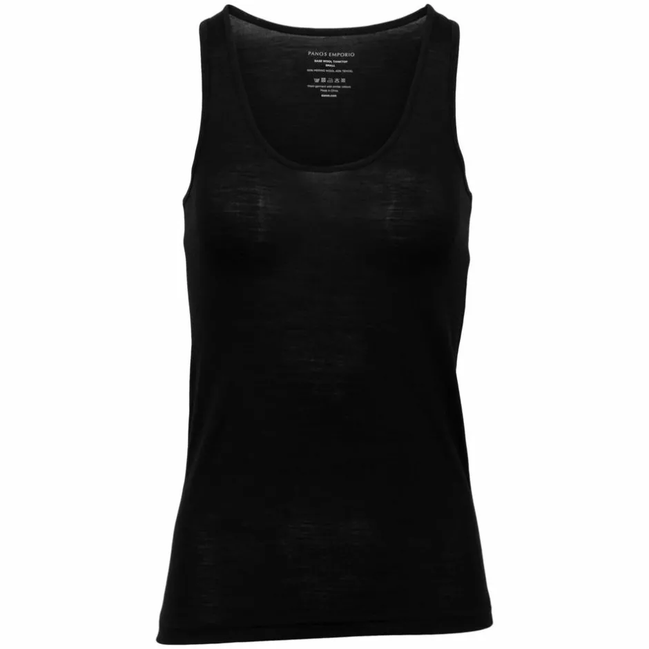 Best Panos Emporio Dame Tanktop i merinouldmix - Black
