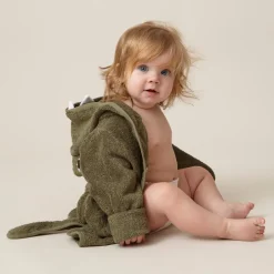 Best Pippi Børne Morgenkåbe i økologisk bomuld - Deep Lichen Green