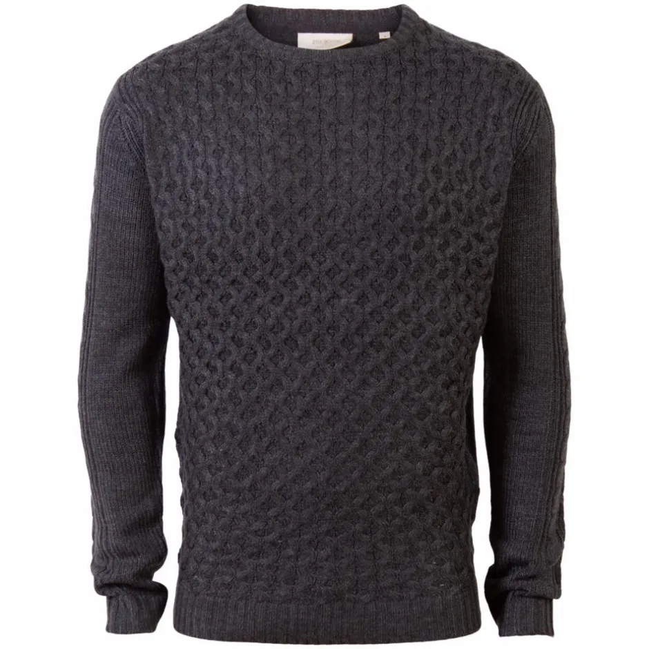 Sale Pre End Austin O Herre Striktrøje - Dk. Grey Mix