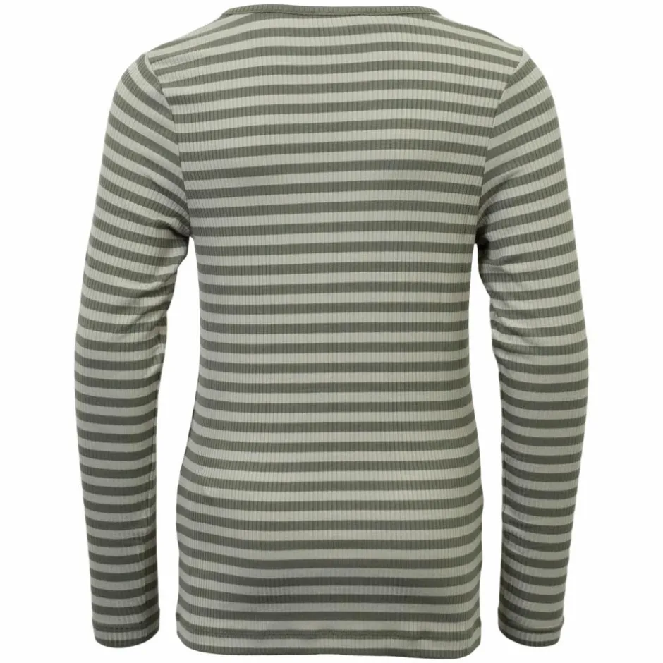 Outlet Queenz Rosita Pige Langærmet t-shirt - Vetiver
