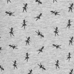 Discount Queenz Uno Pige Undertrøje - Grey Melange AOP Girl