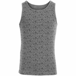 Discount Queenz Uno Pige Undertrøje - Grey Melange AOP Girl