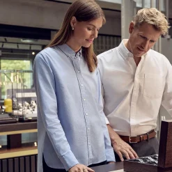 New Seven Seas by ID Oxford Dame Skjorte - Lys Blå