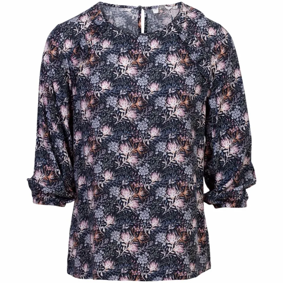 Best Sirup Dame Bluse - Dark Navy AOP