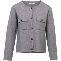 Outlet Sirup Dame Cardigan - Dark Grey Melange