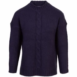 Outlet Sirup Dame Striktrøje - Navy Blue