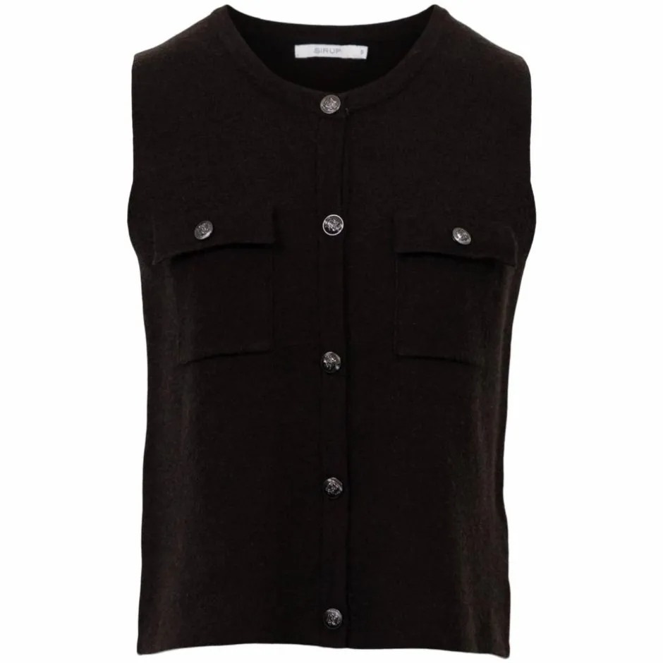 Sale Sirup Dame Strikvest - Seal Brown