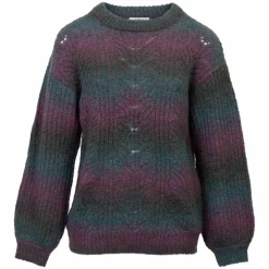 Outlet Sirup Tricia Dame Striktrøje - Purple Wine