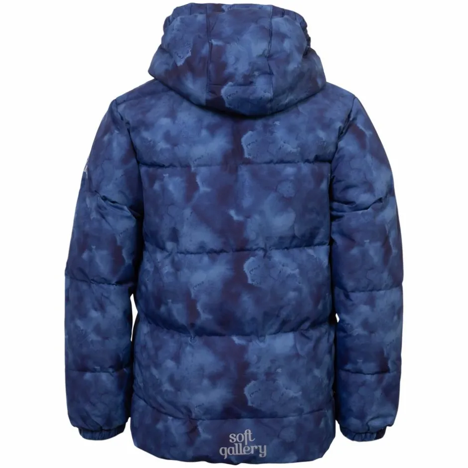 Sale Soft Gallery Børne Vinterjakke m. BIONIC-FINISH® ECO coating - Dress Blues Aop