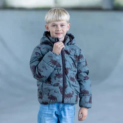 Soft Gallery Børne Vinterjakke m. BIONIC-FINISH® ECO coating - Castor Gray Aop