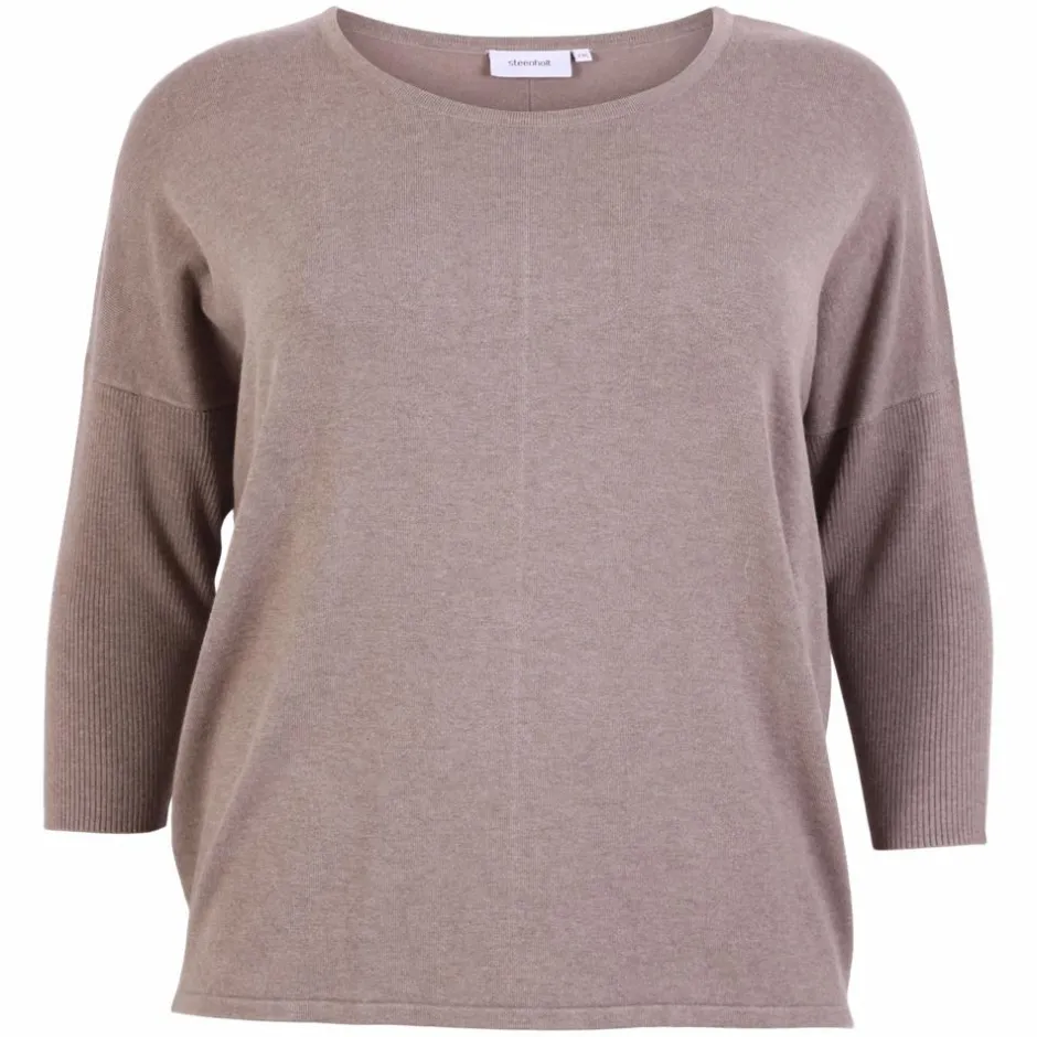 Clearance Steenholt Cava Dame Striktrøje - Sand