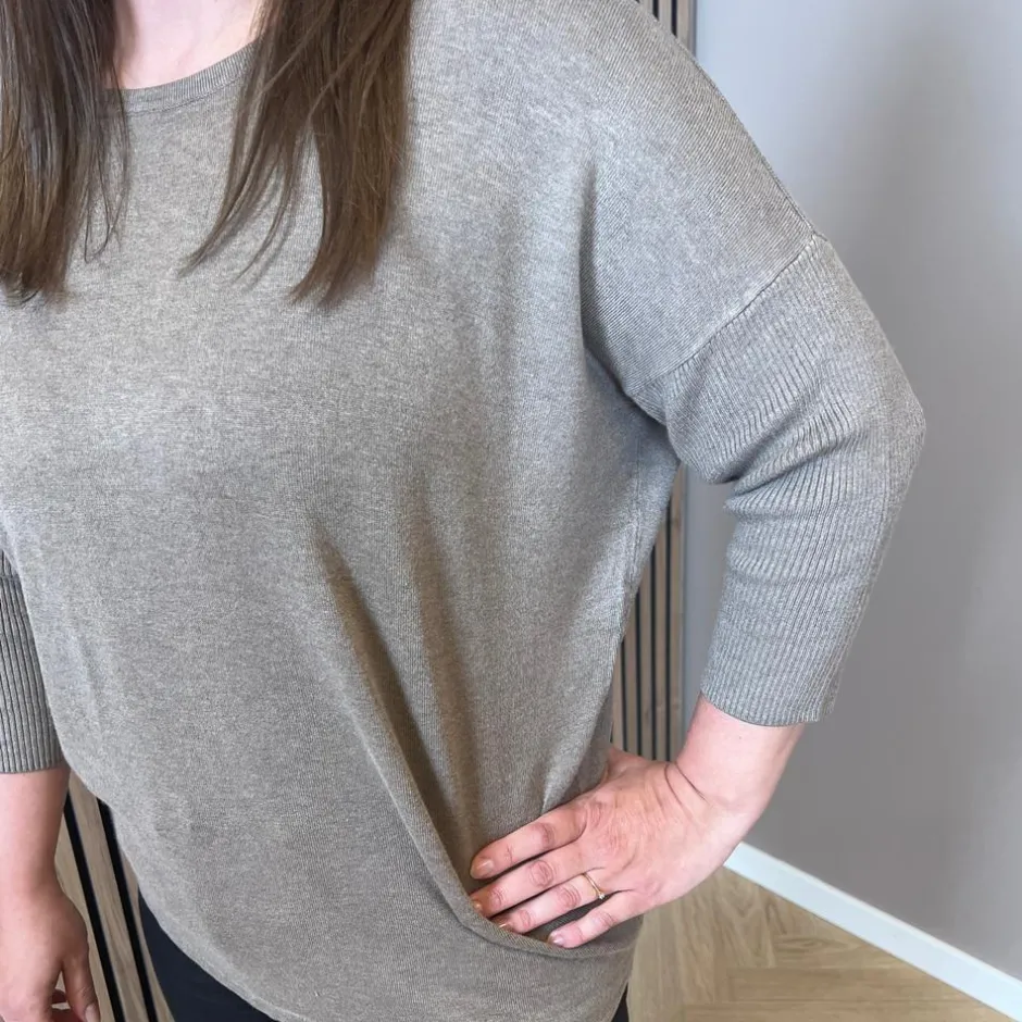 Clearance Steenholt Cava Dame Striktrøje - Sand