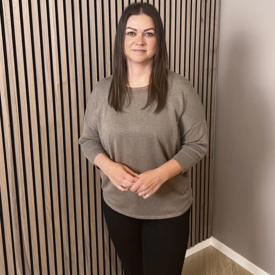 Clearance Steenholt Cava Dame Striktrøje - Sand