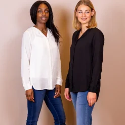 Clearance Steenholt Clara Dame Bluse - Jet Black