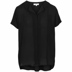 Sale Steenholt Clara Dame Kortærmet bluse Plus Size - Jet Black