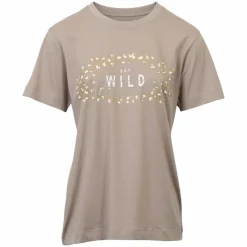 Outlet Steenholt Dame T-shirt m. glimmer - P5 COBBLESTONE