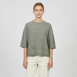 Clearance Steenholt Gora Dame Striktrøje - Vetiver