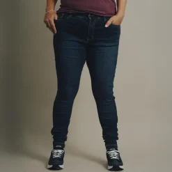 Discount Steenholt Grace Dame Jeans m. stretch Plus Size - Navy