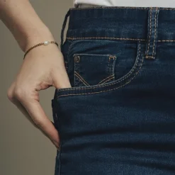 Outlet Steenholt Grace Dame Jeans m. stretch - Blue Denim