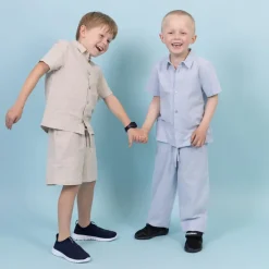 New Steenholt Linett Børne Shorts i hørmix - Woody