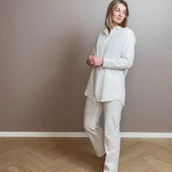 Online Steenholt Linett Dame Skjorte i hørmix - Bright White